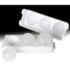 ice ball mould plastic round 3-cavity product photo