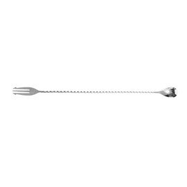 bar spoon with fork  L 400 mm | twisted handle product photo