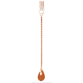 cocktail bar fork Trident copper coloured | twisted handle product photo