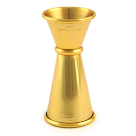 bar measuring cup|jigger stainless steel golden coloured filling capacity 20 ml|40 ml calibration marks 20 ml|40 ml product photo