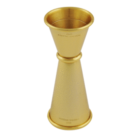 bar measuring cup|jigger stainless steel golden coloured filling capacity 25 ml|50 ml calibration marks 25 ml|50 ml product photo