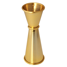 bar measuring cup|jigger stainless steel golden coloured filling capacity 10 ml|20 ml calibration marks 1 oz | 2 oz product photo