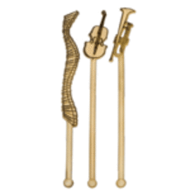 cocktail stirrer Jazz  • Musical instruments golden coloured  L 150 mm  | 200 pieces product photo