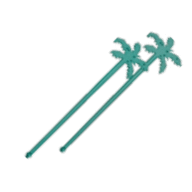 cocktail stirrer  • palm tree turquoise  L 188 mm  | 200 pieces product photo