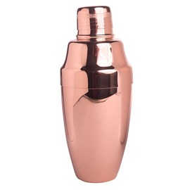cocktail shaker three-piece rose golden coloured | effective volume 500 ml product photo