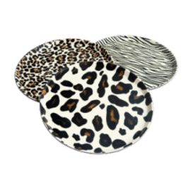 tray LEO black white leopard skin look round  Ø 355 mm product photo