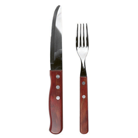 steak cutlery Tramontina | wooden handle red product photo