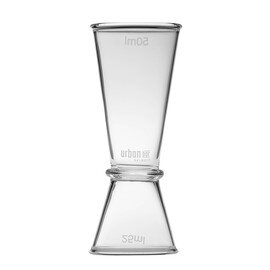 bar jigger bar measuring cup, jigger glass clear transparent filling  capacity 25 ml, 50 ml calibration marks 25 ml