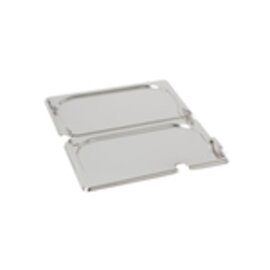 84 04 02 02 GN 1/2 Scharnier-Flachdeckel, Edelstahl, halbseitig aufklappbar, mit Löffelausschnitt, ideal für Suppen u. Saucen, Typ 1231 product photo