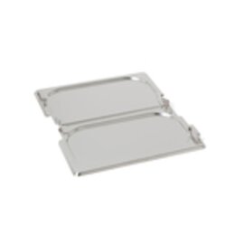 84 04 03 02 GN 1/2 Scharnier-Flachdeckel, Edelstahl, halbseitig aufklappbar, mit Ausschnitten für Griffe, ideal für Suppen u. Saucen, Typ 123a product photo