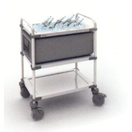 Serving trolley equipped with Thermoport 100 K and insulated plastic container, 3 shelves product photo