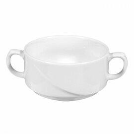 soup cup LAGUNA hard porcelain white with relief 270 ml product photo