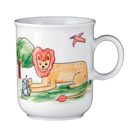 mug with handle 250 ml porcelain multi-coloured decor "zoo"  H 90 mm product photo