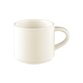 mocha cup 80 ml DIAMANT cream white porcelain with relief product photo