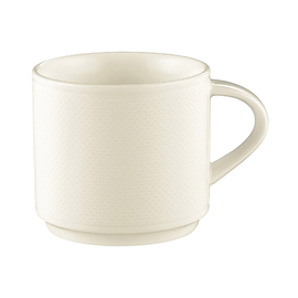 coffee cup 180 ml DIAMANT cream white porcelain with relief product photo