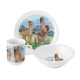children's set decor "Alpaka" porcelain mug | plate | bowl product photo