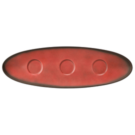 set plate COUP FINE DINING FANTASTIC red oval 444 mm x 143 mm porcelain product photo