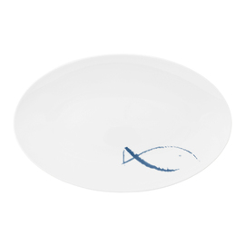 coupe plate COUP FINE DINING BLUE SEA oval 405 mm x 258 mm porcelain product photo