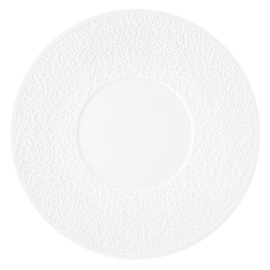 plate flat NORI white Ø 331 mm porcelain relief wide product photo