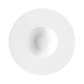 pasta plate NORI white 370 ml porcelain relief wide product photo  S