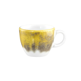 espresso cup BATIK KURKUMA 90 ml porcelain yellow with decor product photo