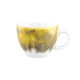 cappuccino cup BATIK KURKUMA 220 ml porcelain yellow with decor product photo