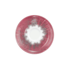 espresso saucer BATIK HIBISKUS Ø 120 mm porcelain red with decor product photo