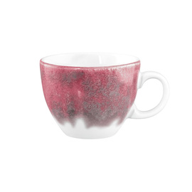 cappuccino cup BATIK HIBISKUS 220 ml porcelain red with decor product photo