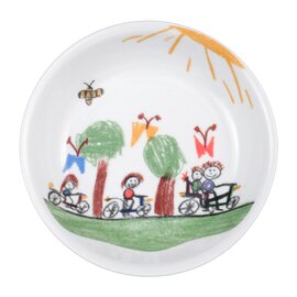 salad bowl porcelain multi-coloured decor "Flori"  Ø 190 mm product photo