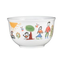 muesli bowl porcelain multi-coloured decor "Flori"  Ø 125 mm product photo