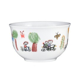 muesli bowl porcelain multi-coloured decor "Flori"  Ø 125 mm product photo  S