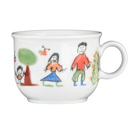 children cup with handle 210 ml porcelain multi-coloured decor "Flori" product photo