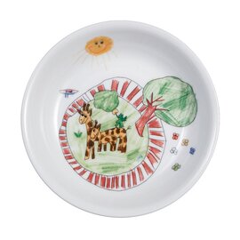 salad bowl porcelain multi-coloured decor "zoo"  Ø 190 mm product photo