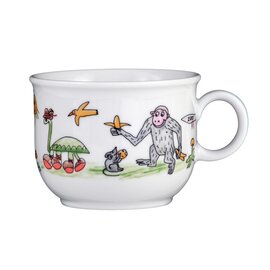 children cup with handle 210 ml porcelain multi-coloured decor "zoo" product photo