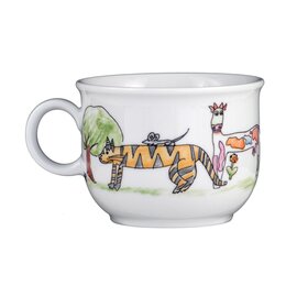 children cup with handle 210 ml porcelain multi-coloured decor "zoo" product photo  S