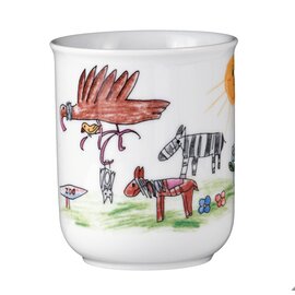 mug 250 ml porcelain multi-coloured decor "zoo" product photo  S