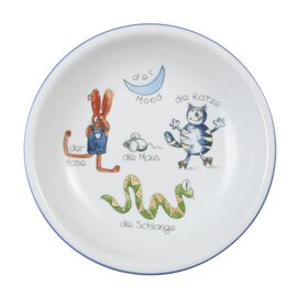 soup plate porcelain multi-coloured | decor "wildlife"  Ø 220 mm product photo