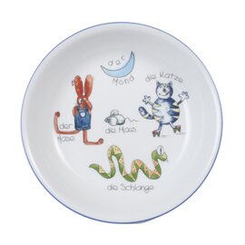 salad bowl porcelain multi-coloured decor "wildlife"  Ø 190 mm product photo