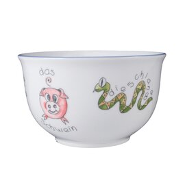 muesli bowl porcelain multi-coloured decor "wildlife"  Ø 125 mm product photo