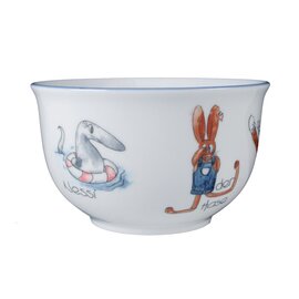 muesli bowl porcelain multi-coloured decor "wildlife"  Ø 125 mm product photo  S