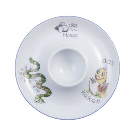 egg cup porcelain multi-coloured decor "wildlife" product photo  S