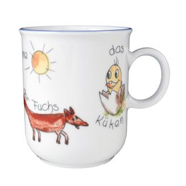 mug with handle 250 ml porcelain multi-coloured decor "wildlife" product photo