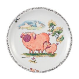 breakfast plate porcelain multi-coloured | decor "Piggeldy & Frederick"  Ø 200 mm product photo