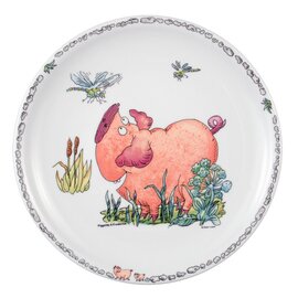 dining plate porcelain multi-coloured | decor "Piggeldy & Frederick"  Ø 250 mm product photo