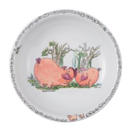 soup plate porcelain multi-coloured | decor "Piggeldy & Frederick"  Ø 220 mm product photo
