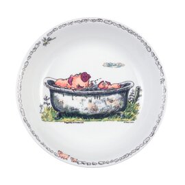salad bowl porcelain multi-coloured decor "Piggeldy & Frederick"  Ø 190 mm product photo