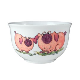 muesli bowl porcelain multi-coloured decor "Piggeldy & Frederick"  Ø 125 mm product photo