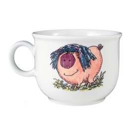 children cup with handle 210 ml porcelain multi-coloured decor "Piggeldy & Frederick" product photo  S