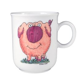 mug with handle 250 ml porcelain multi-coloured decor "Piggeldy & Frederick" product photo