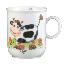 mug with handle 250 ml porcelain multi-coloured decor "cows" product photo
